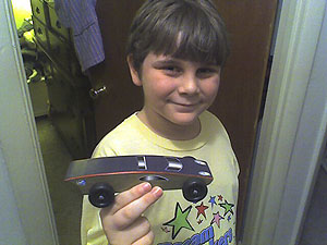 K-man and the car
