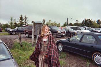 kat with hair in face